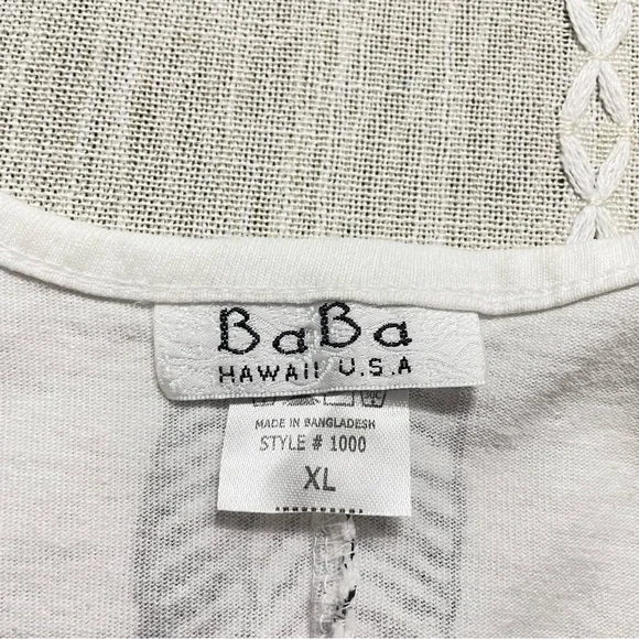 Vintage BaBa 100% Cotton Fish Starfish Novelty Print Sleeveless Midi Dress XL - Picture 7 of 8